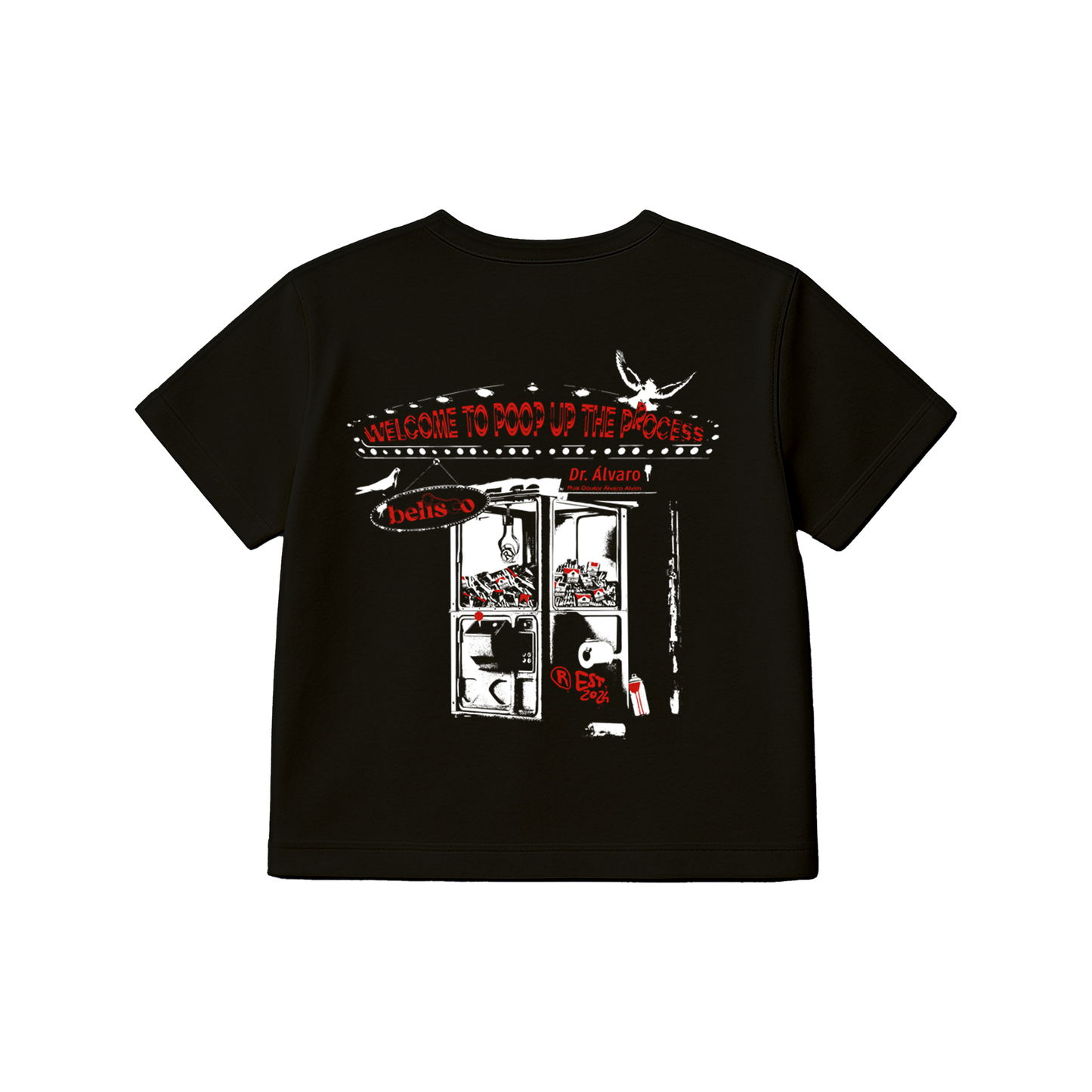 CAMISETA BOXY "POOP-UP STORE"