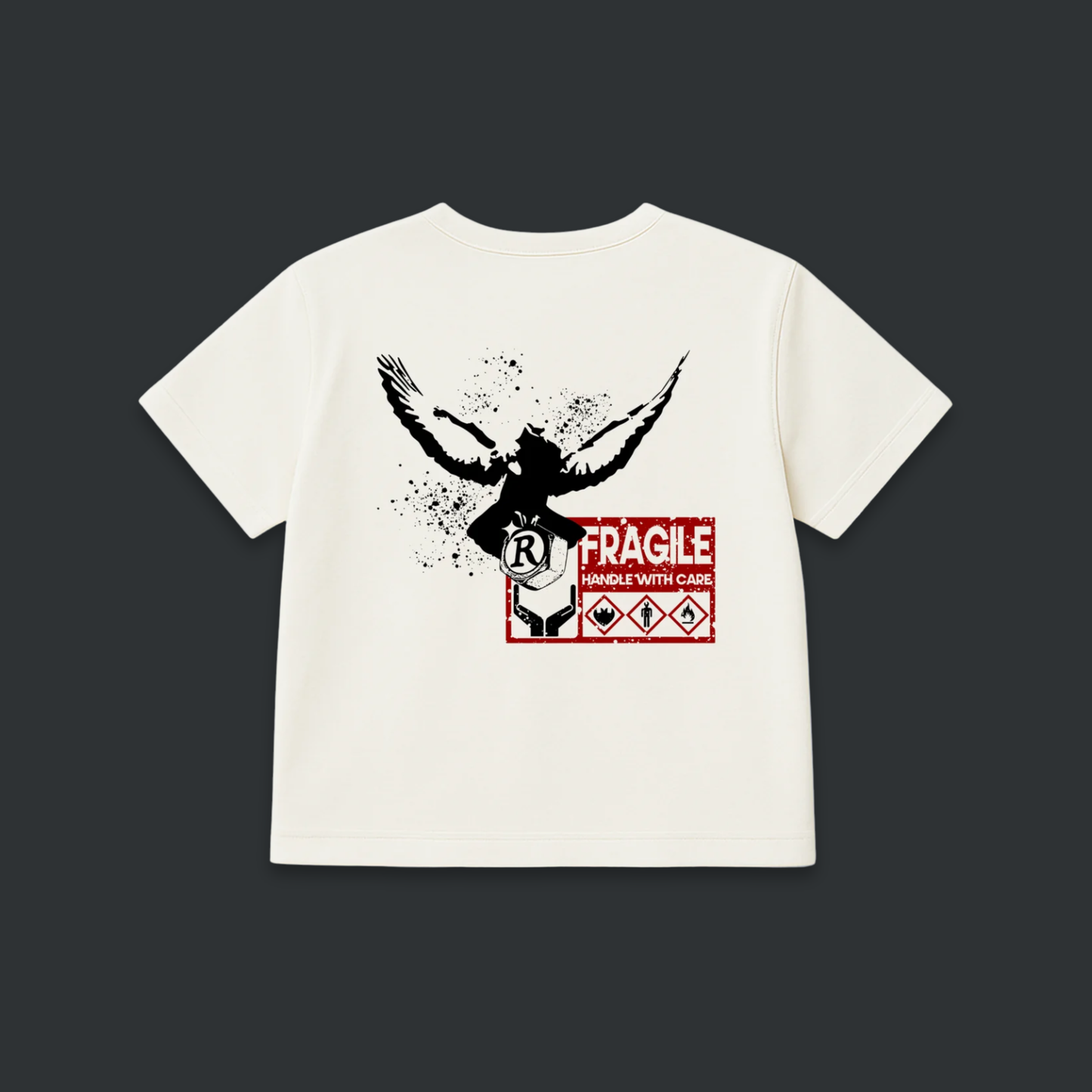 CAMISETA BOXY "HANDLE WITH CARE"