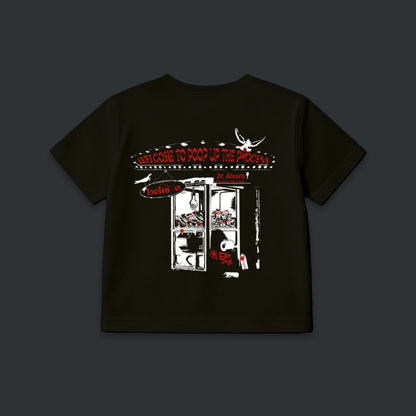 CAMISETA BOXY "POOP-UP STORE"
